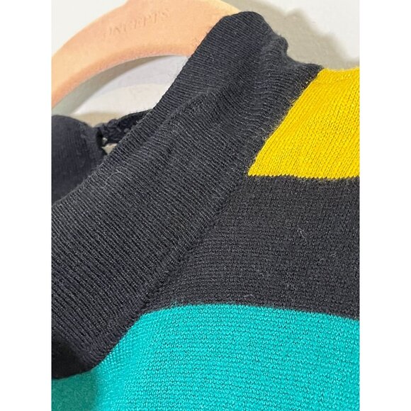 BCBG Striped Tank Maxi Dress XS Colorful Sweater Retro Classic Chic Funky Preppy - Picture 9 of 14